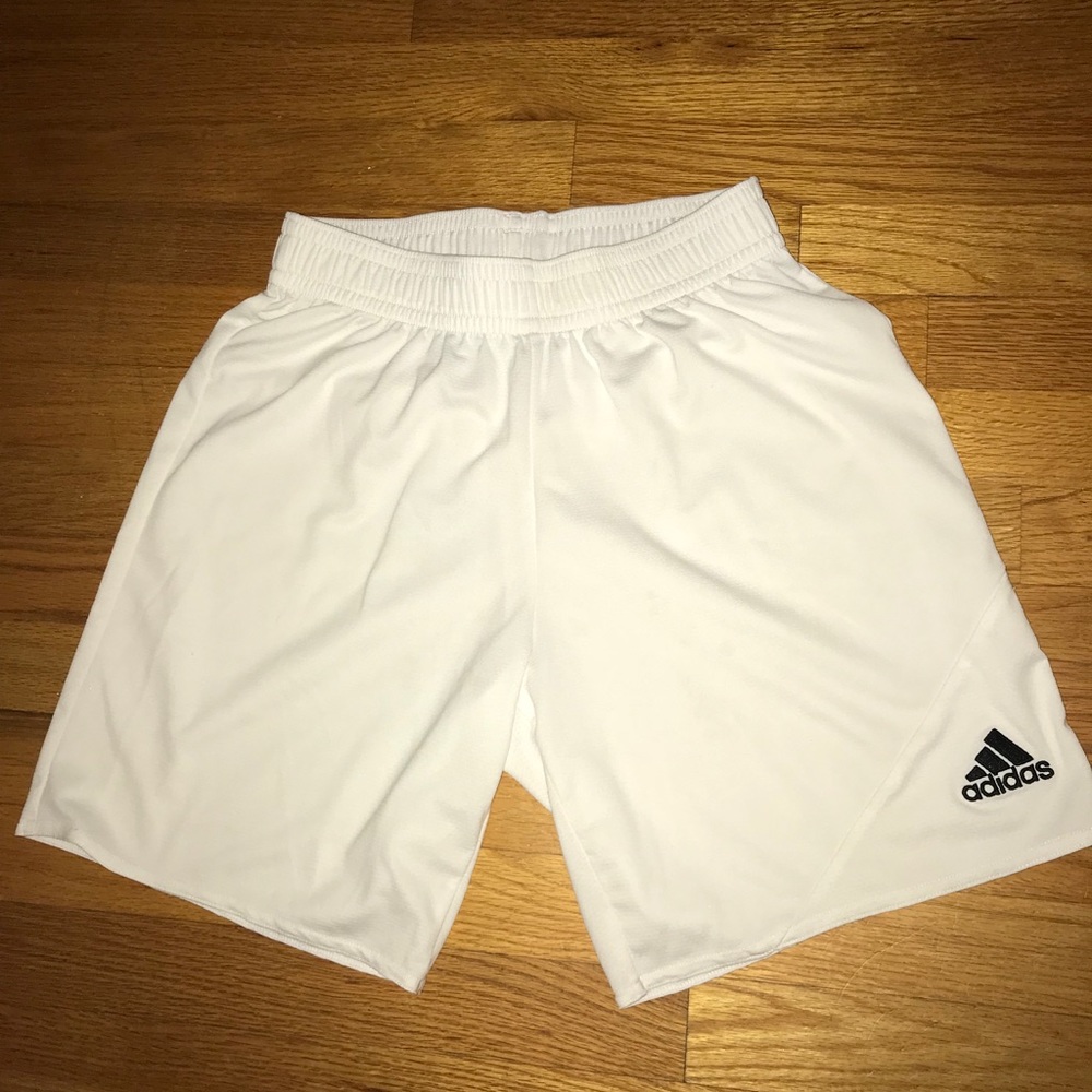 Men’s white athletic shorts